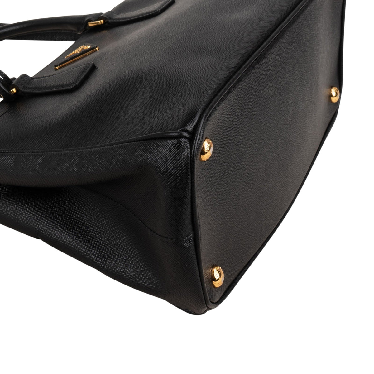Prada Noir Saffiano Leather Small Galleria Handbag