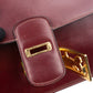 Celine Bordeaux Bocalf Flap Triomphe Shoulder Bag