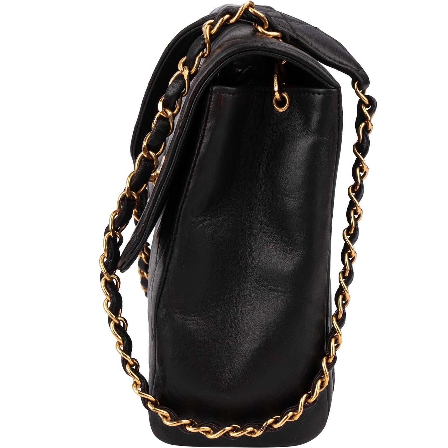 Chanel Quilted Lambskin Rectangular Single Flap Crossbody Bag