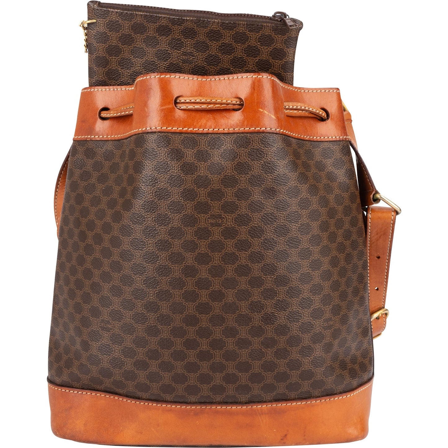 Celine Monogram Macadam Bucket Shoulder Bag