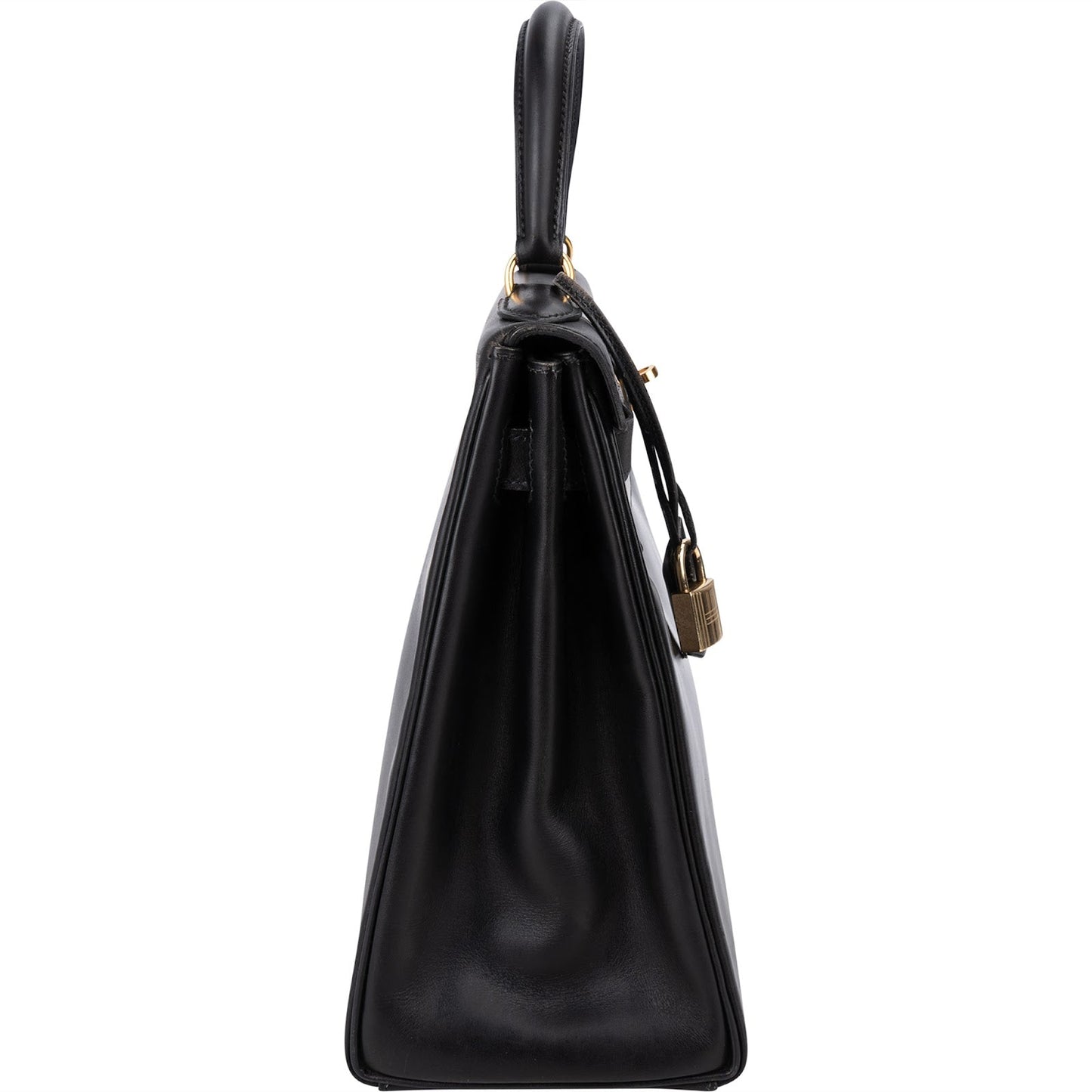 Hermès Noir Box Calf Leather Kelly 32 Handbag