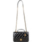 Chanel Quilted Patent Leather Top Handle Handbag