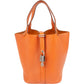 Hermès Potiron Orange Taurillon Clemence Picotin Lock 18 (PM) Handbag