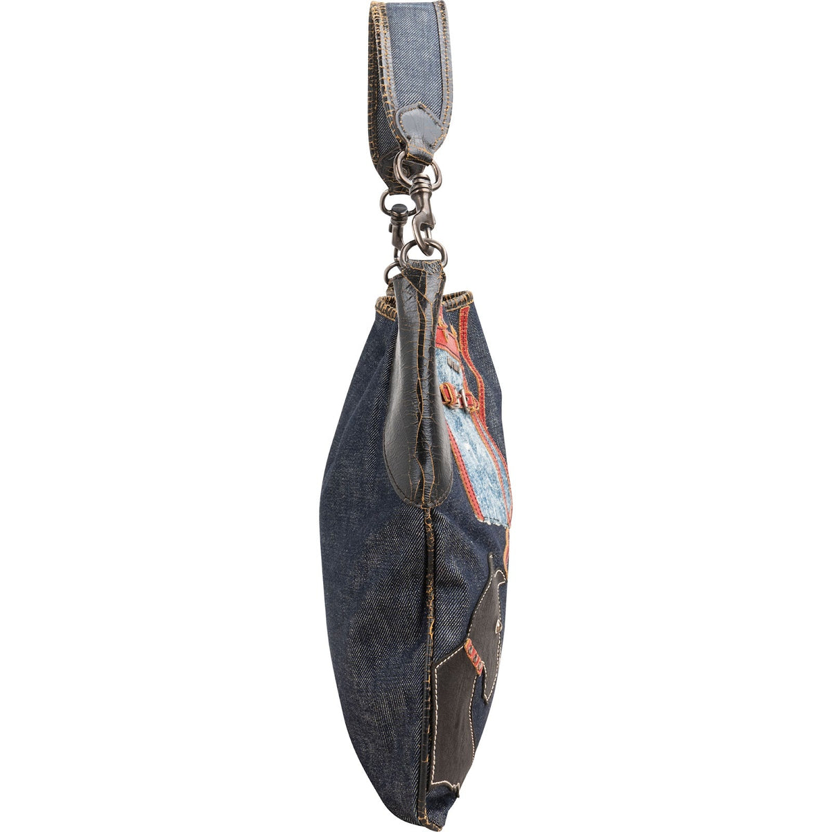 Miu Miu Patchwork Shopper aus Denim – Ansicht 4