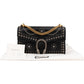 Gucci Black Soft Leather Dionysus Studded Shoulder Bag