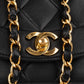 Chanel Quilted Lambskin Diana 24K Gold Single Flap Crossbody Bag