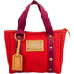 Louis Vuitton Antigua Cabas PM aus roter Baumwolle – Vorderansicht