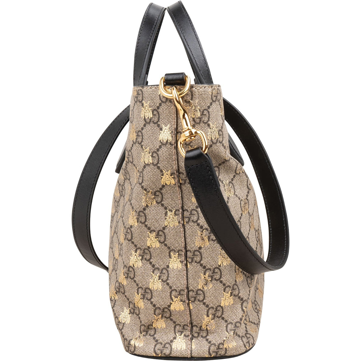 Gucci Monogram GG Supreme Bee Print Small Tote Handbag