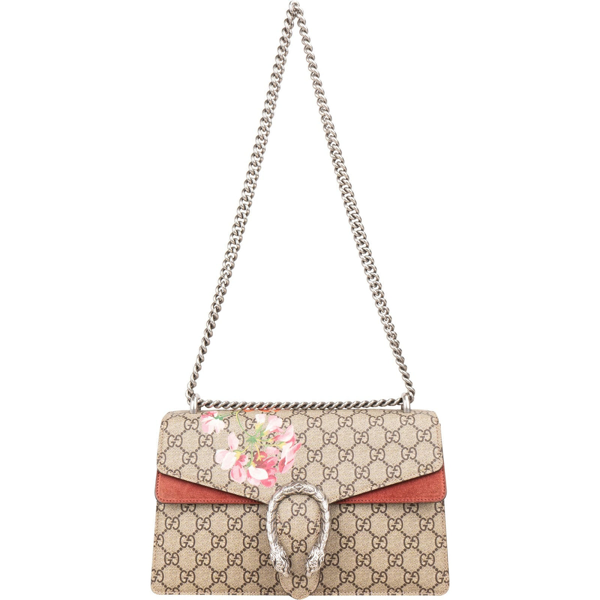 Gucci Monogram GG Supreme Floral Print Dionysus Shoulder Bag
