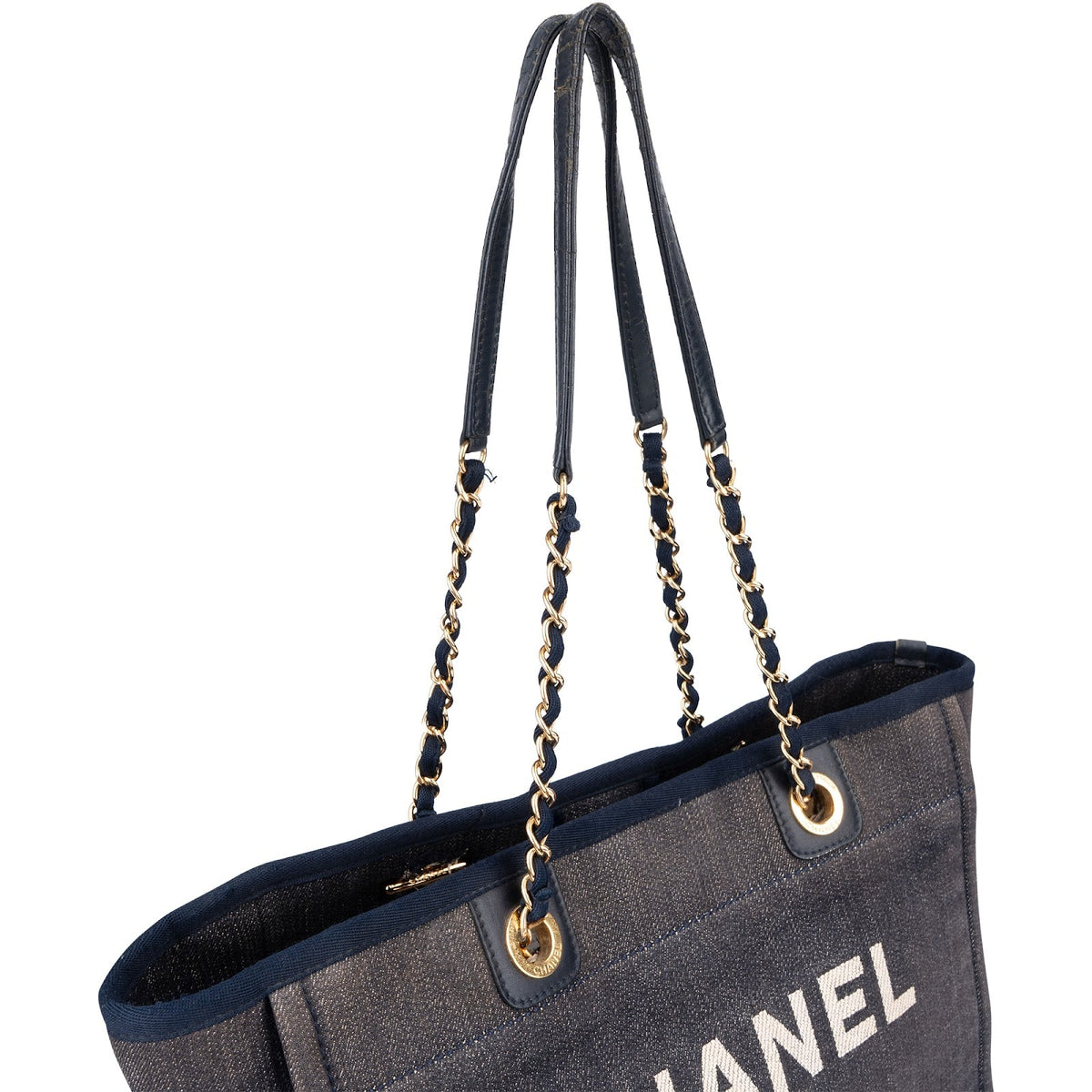 Chanel Denim Deauville Tote Shoulder Bag