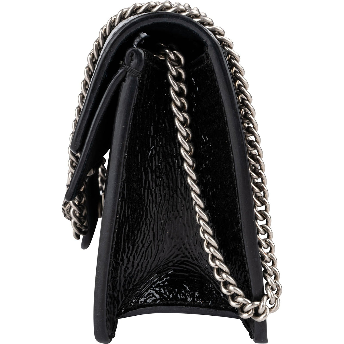 Gucci Wrinkled Patent Leather Dionysus Super Mini Crossbody Bag