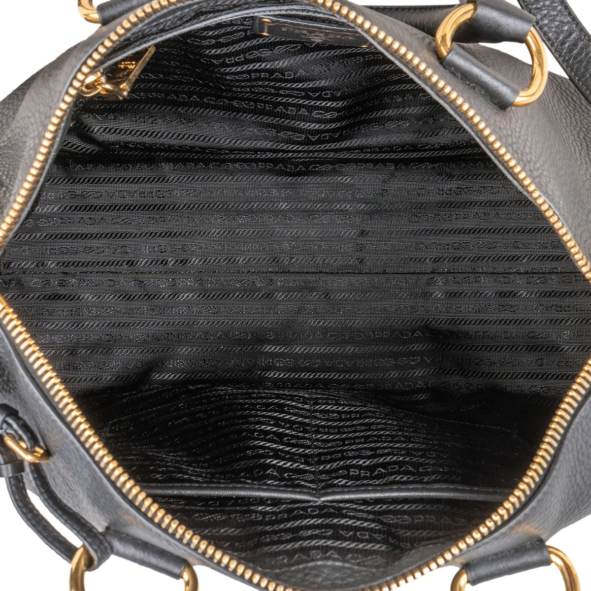 Prada Vitello Daino Leather Bauletto Handbag