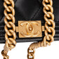 Chanel Quilted Lambskin Small Boy Wallet On Chain Crossbody Bag