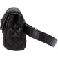 Chanel Noir Quilted Lambskin Palladium Uniform Belt Bag