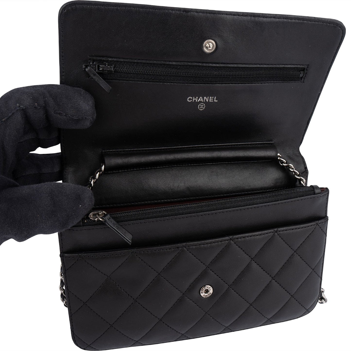Chanel Quilted Lambskin Wallet On Chain Crossbody Bag