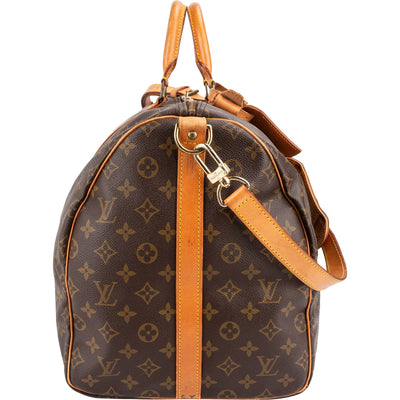 Louis Vuitton Monogram Canvas Keepall 55 Bandoulière Travel Bag