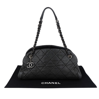 Chanel Quilted Iridescent Calfskin Just Mademoiselle Bowling CC Shoulder Bag