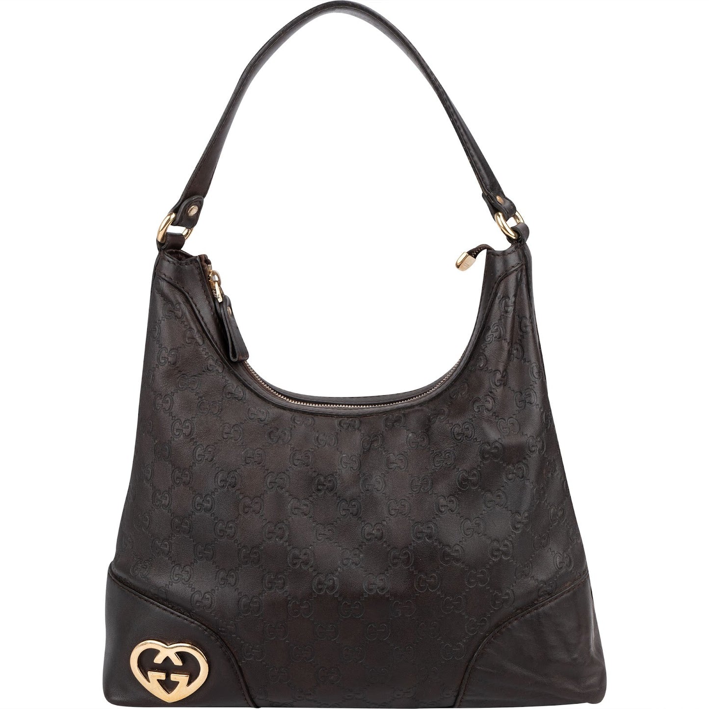 Gucci Guccissima Leather Lovely Heart Shoulder Bag