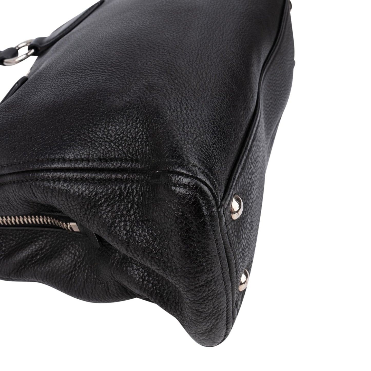 Miu Miu Grained Leather Vitello Daino Tote Shoulder Bag
