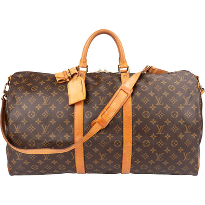 Louis Vuitton Monogram Canvas Keepall 55 Bandoulière Travel Bag