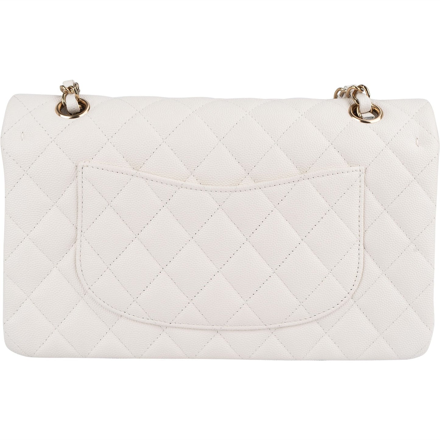 Chanel Quilted Caviar Leather Medium Double Flap Shoulder Bag