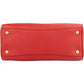 Prada Red Vitello Daino Leather Duffle Handbag