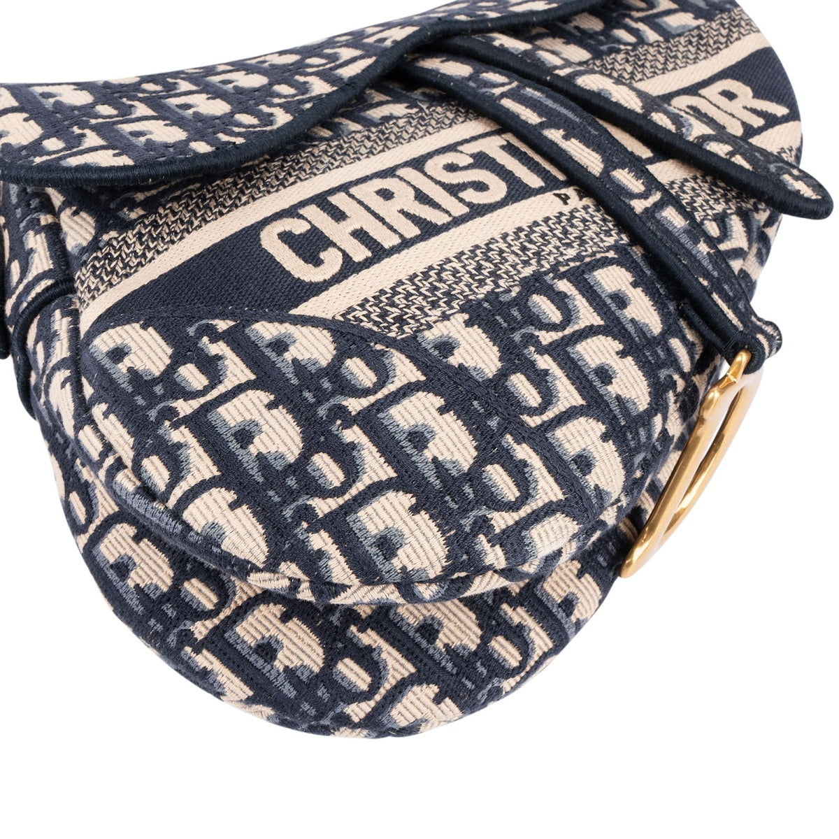 Christian Dior Oblique Trotter Monogram Jacquard Saddle Shoulder Bag
