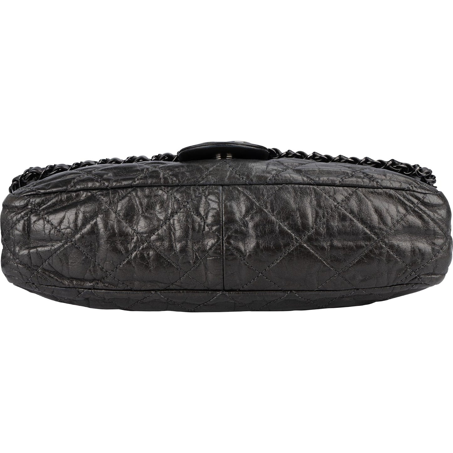 Chanel Quilted Calfskin Chain Me East West Single Flap Shoulder Bag
