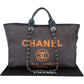 Chanel Denim Deauville Tote Shoulder Bag