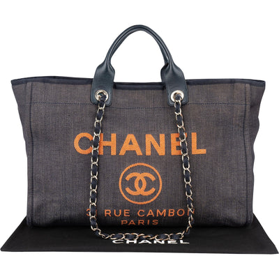 Chanel Denim Deauville Tote Shoulder Bag
