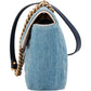 Gucci Denim Matelassé Denim Pearl GG Marmont Crossbody Bag