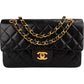 Chanel Quilted Lambskin 24K Small Double Flap Shoulder Bag