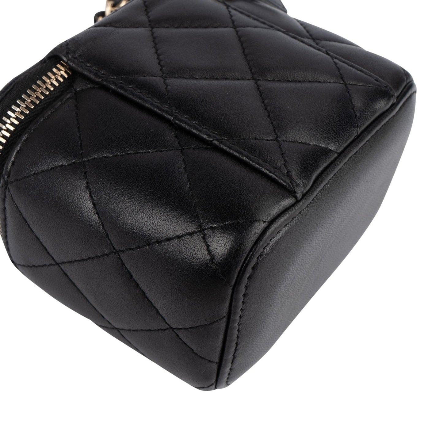 Chanel Quilted Lambskin Mini Vanity Chain Crossbody Bag
