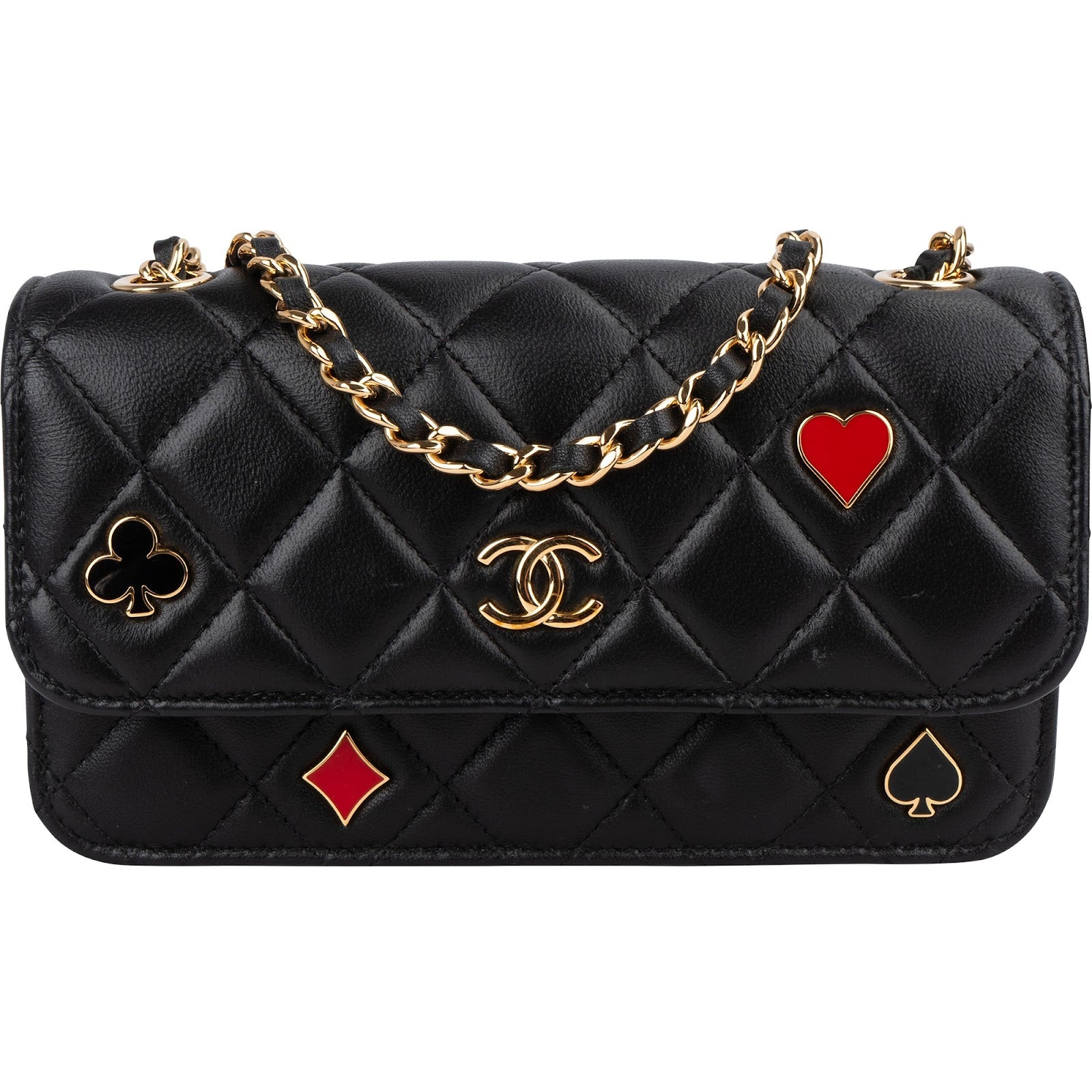 Chanel Quilted Lambskin Coco Casino Single Flap Crossbody Bag