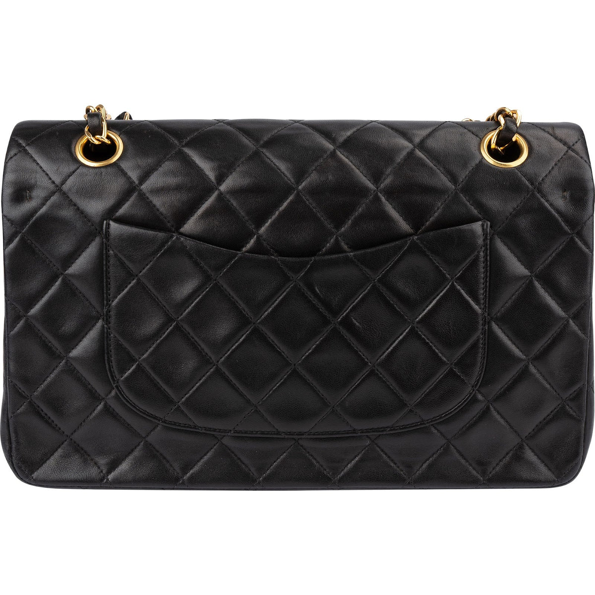 Chanel Quilted Lambskin 24K Gold Medium Double Flap Shoulder Bag