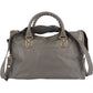Balenciaga Grey Grained Leather City Handbag