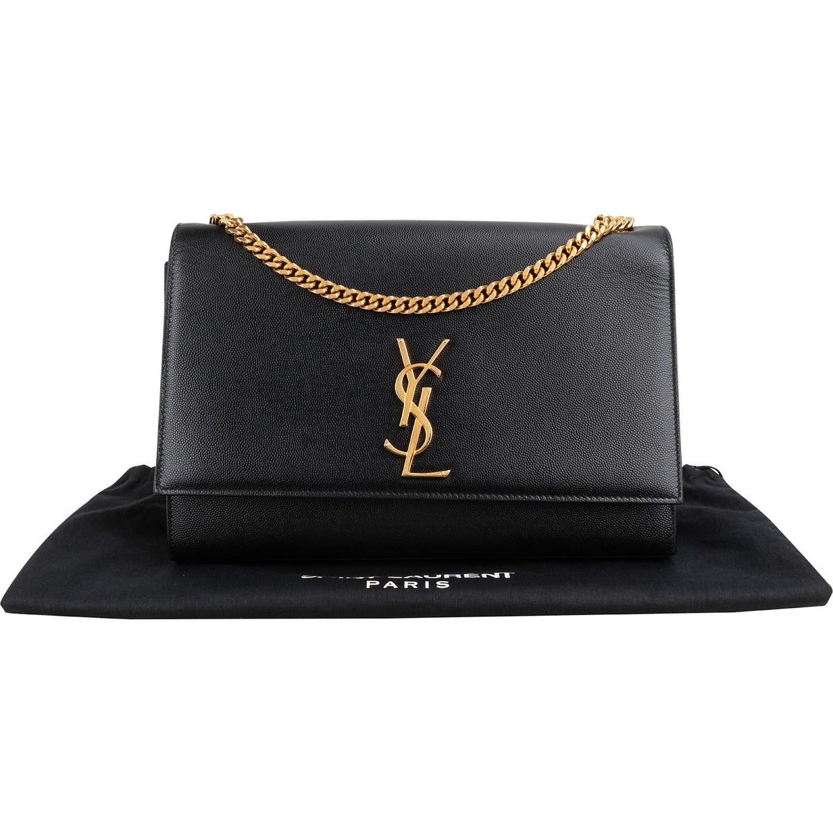 Saint Laurent Grain De Poudre Leather Kate Crossbody Bag