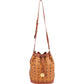 MCM Monogram Visetos Drawstring Bucket Crossbody Bag