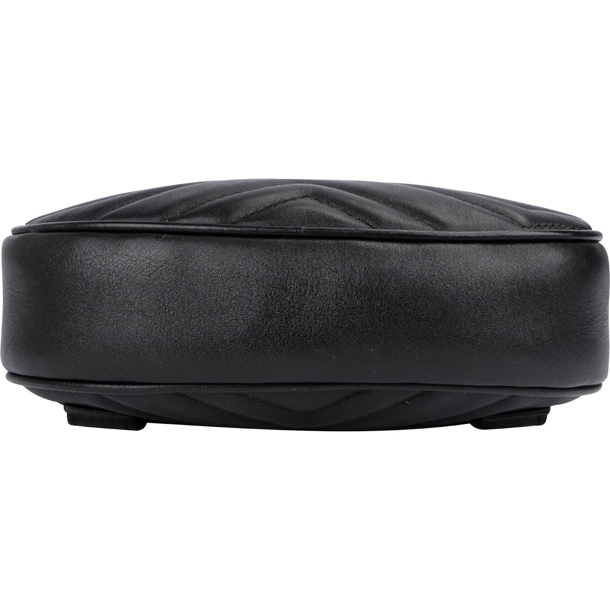 Gucci Black Matelassé Leather GG Marmont Crossbody Belt Bag
