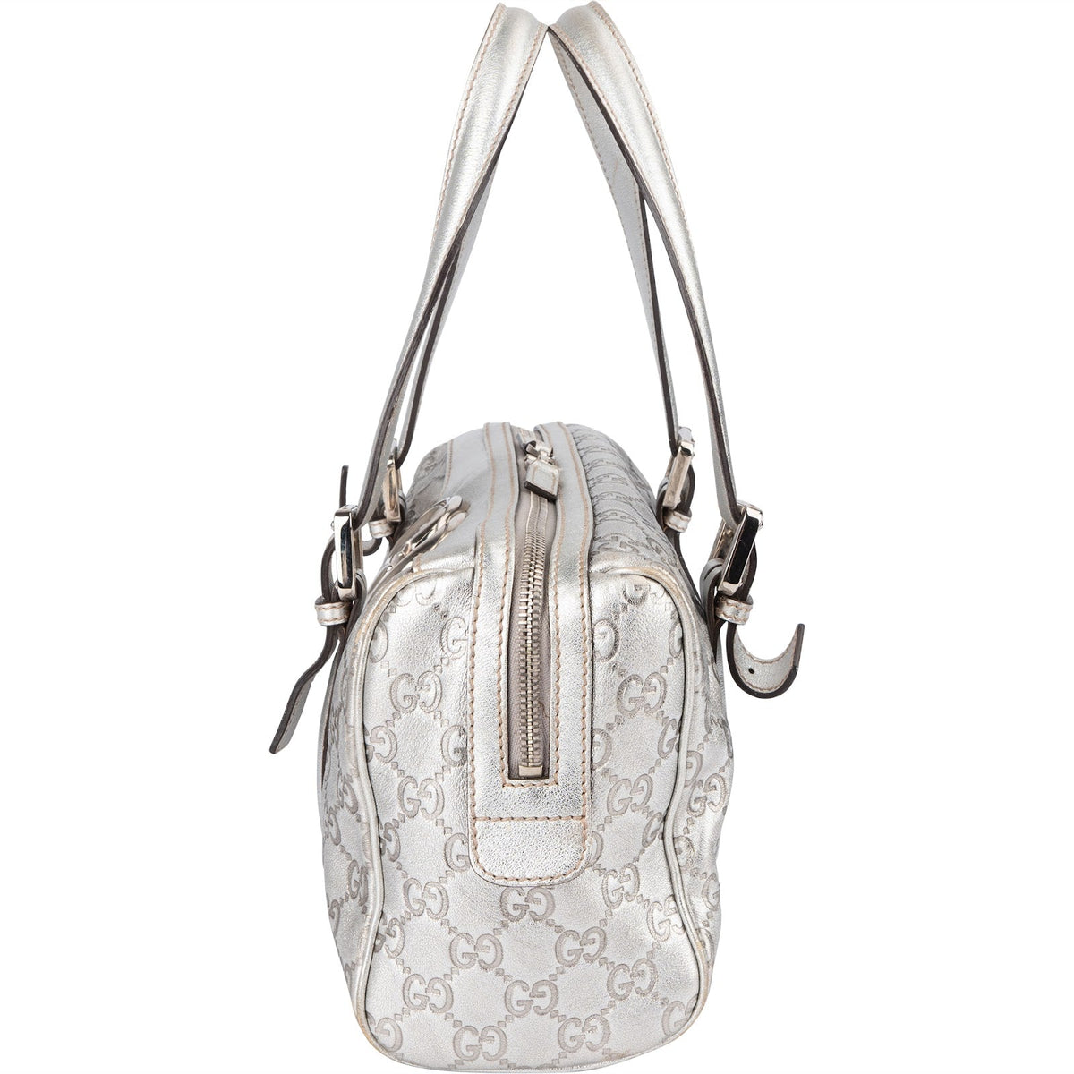 Gucci Leather Monogram Interlocking G Boston Bag Handbag