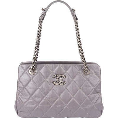 Chanel Quilted Glazed Calfskin Modern Chain Tote Shoulder Bag