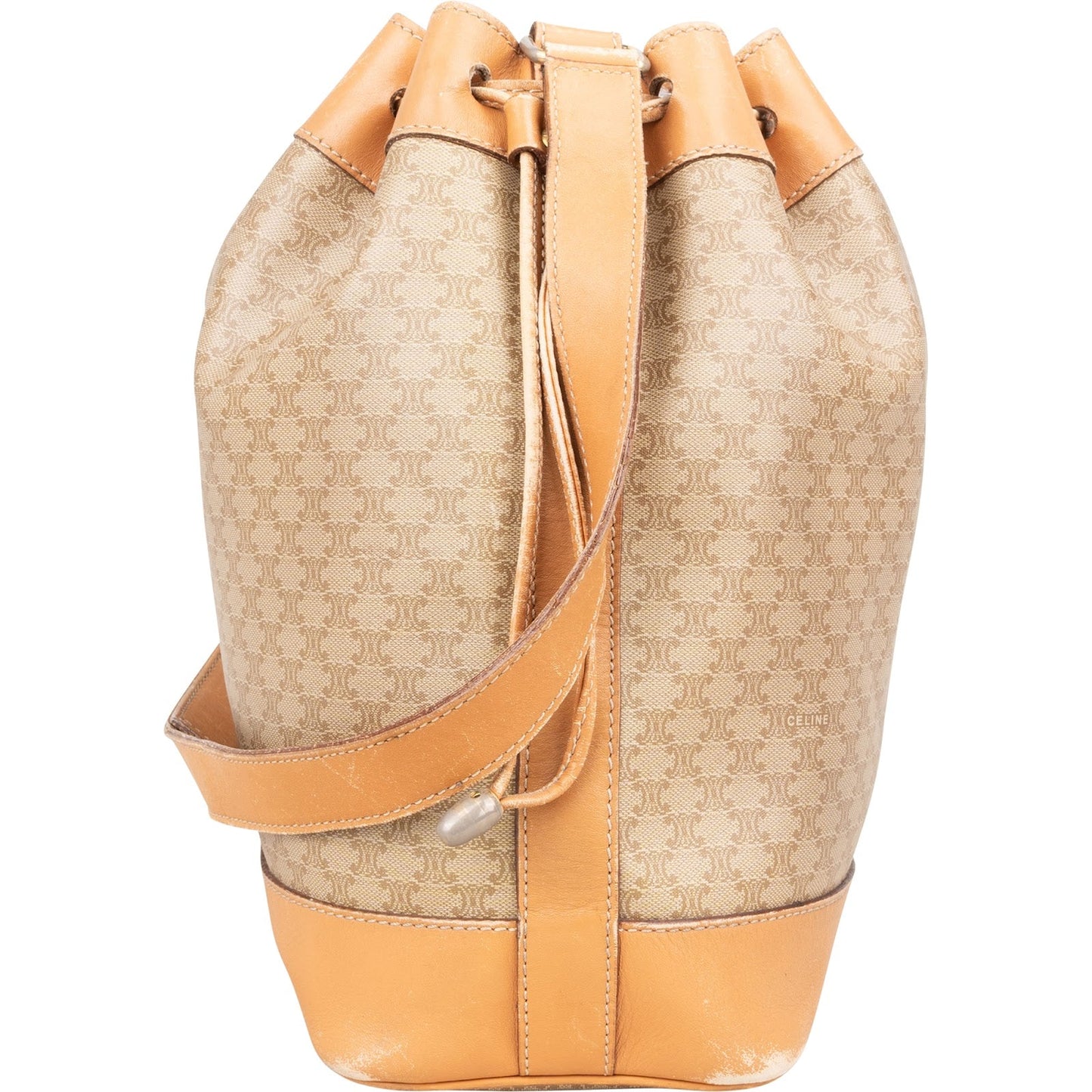 Céline Macadam Monogram Bucket Drawstring Shoulder Bag