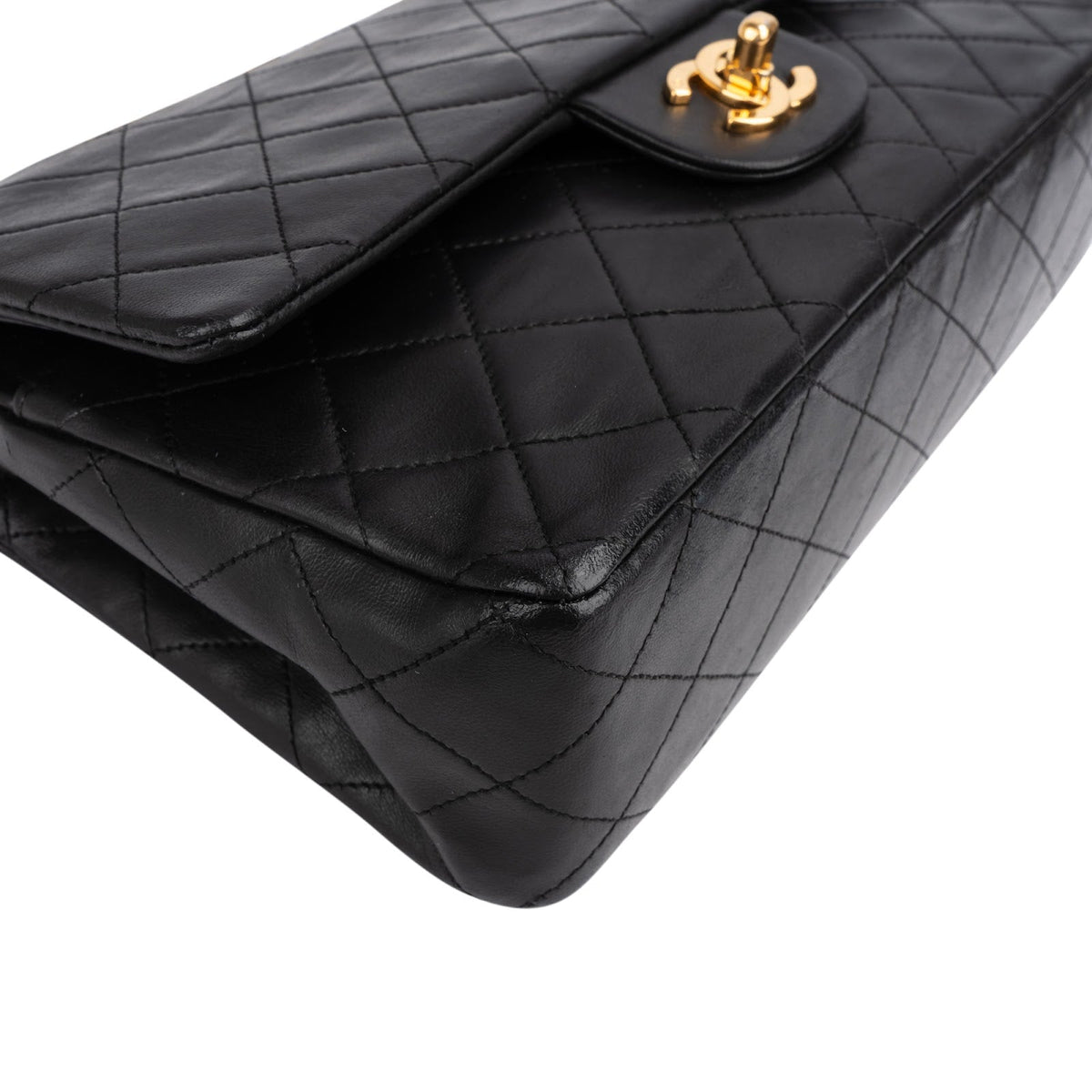 Chanel Medium Double Flap aus gestepptem Lammleder – Ansicht 7