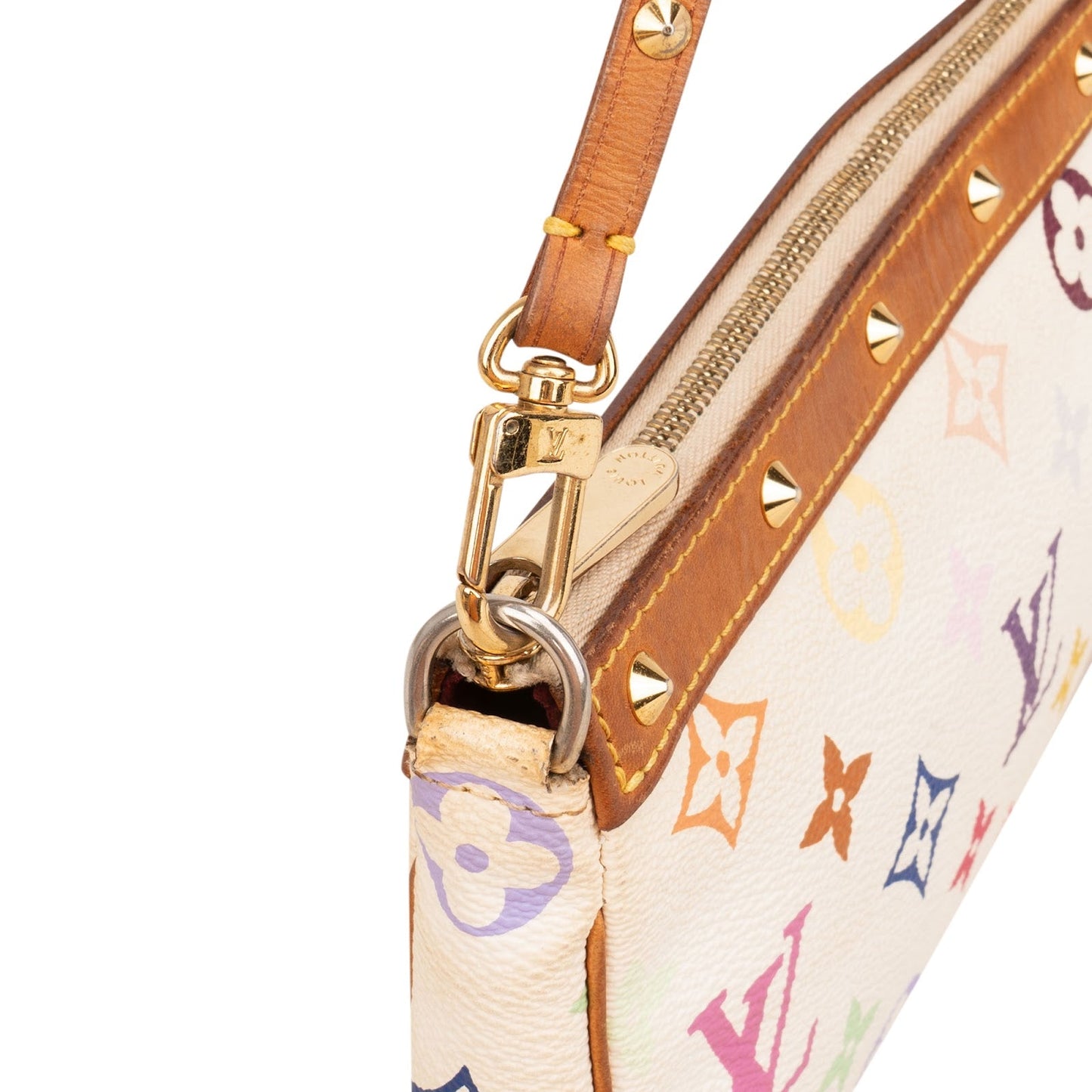 Louis Vuitton Monogram Canvas Murakami Multicolor Studded Pochette Accessoires Handbag