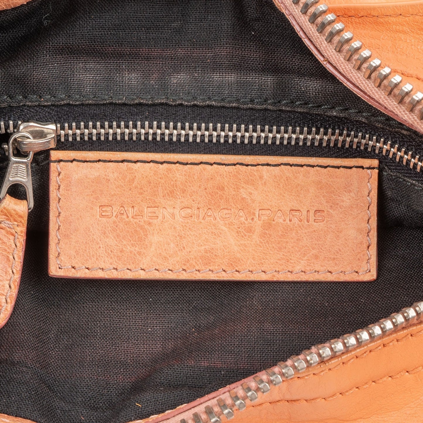 Balenciaga Orange Leather City Handbag