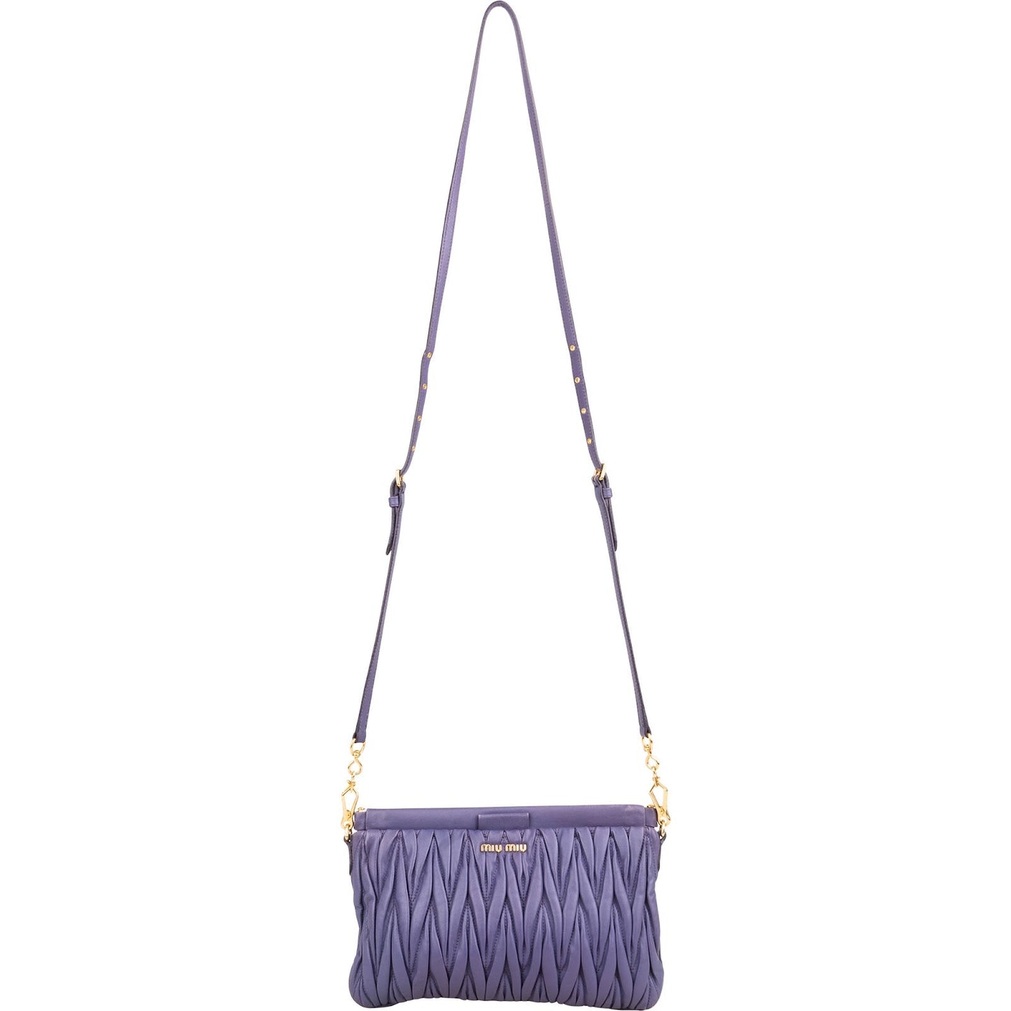 Miu Miu Matelassé Nappa Leather Clutch Crossbody Bag