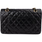 Chanel Quilted Lambskin CC Medium Double Flap Shoulder Bag