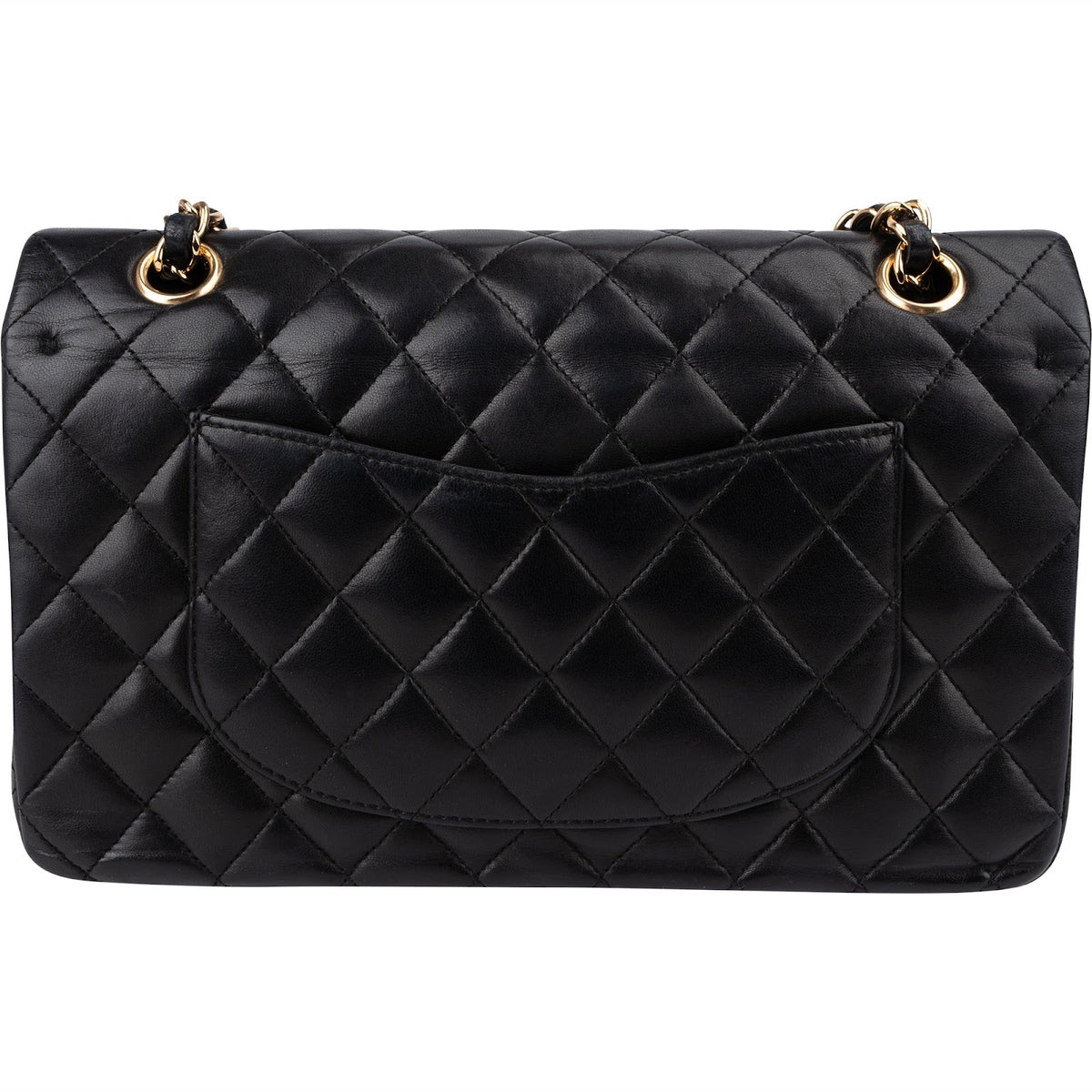 Chanel Quilted Lambskin CC Medium Double Flap Shoulder Bag