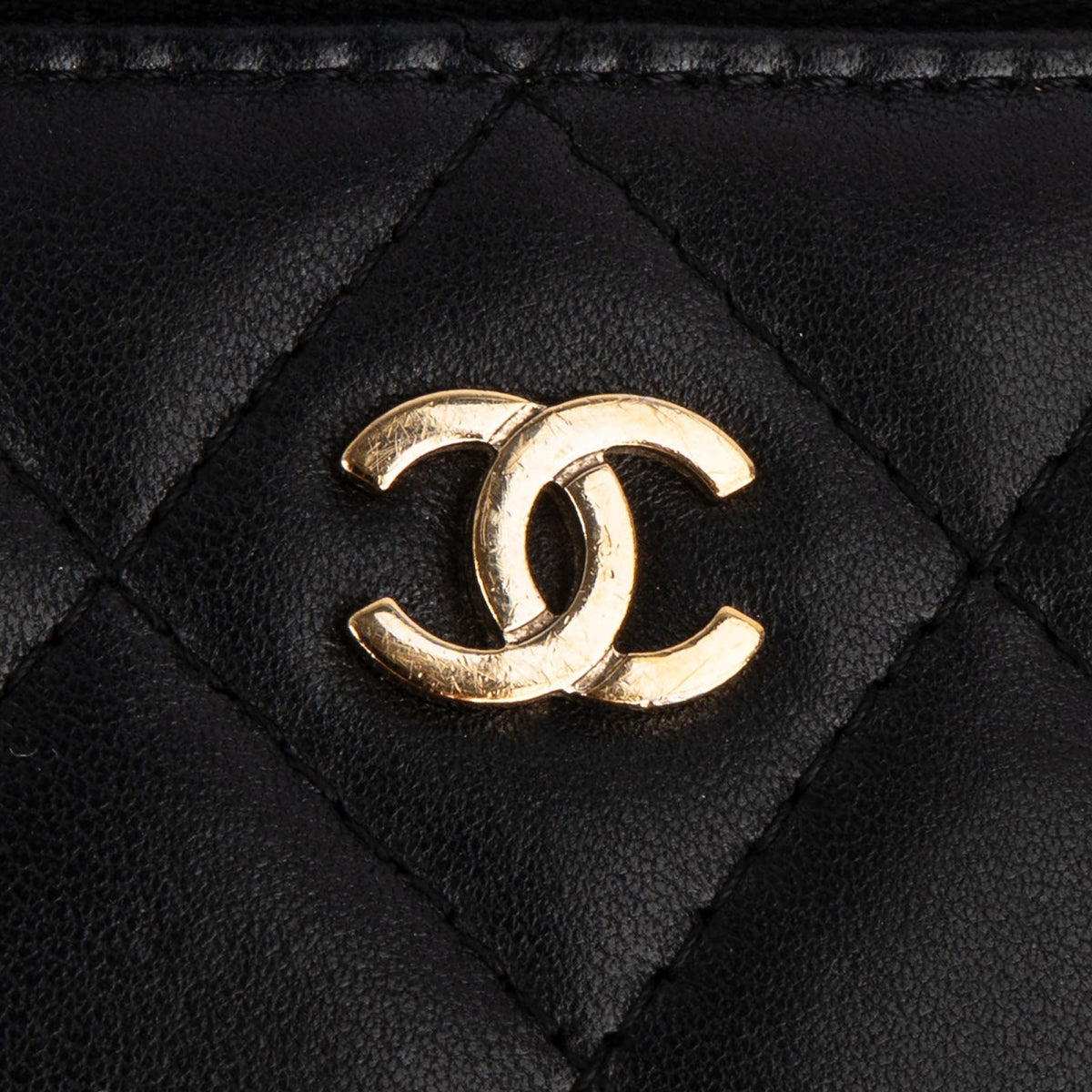 Chanel Quilted Lambskin Mini Vanity Chain Crossbody Bag