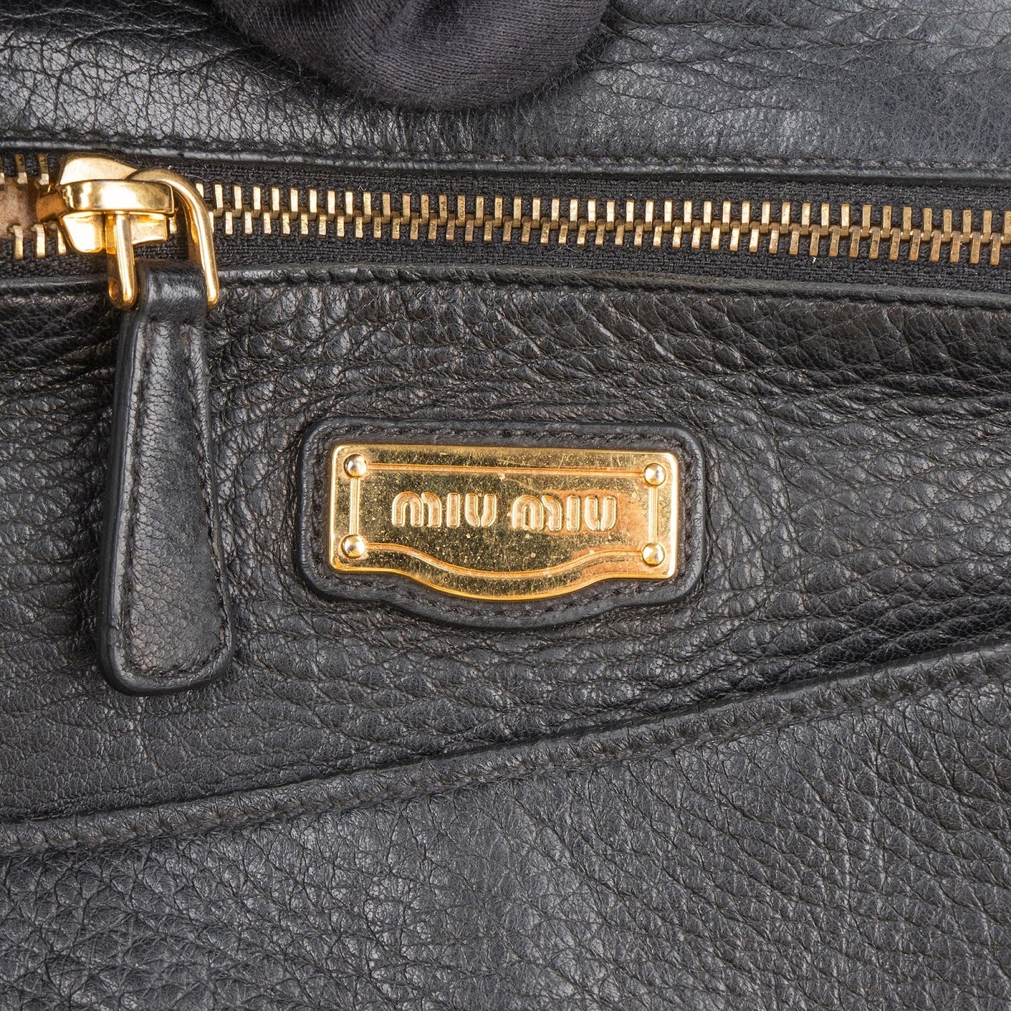 Miu Miu Vitello Lux Leather Coffer Satchel Handbag
